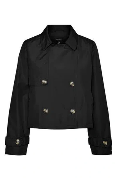 Vero Moda Amarie Double Breasted Jacket In Black