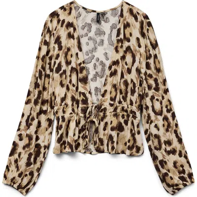 Vero Moda Anna Long Sleeve Tie Front Top