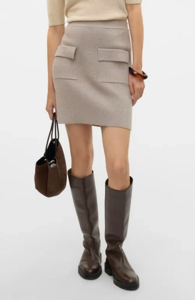 Vero Moda Apple High Waist Cargo Pocket Skirt In Moon Rock