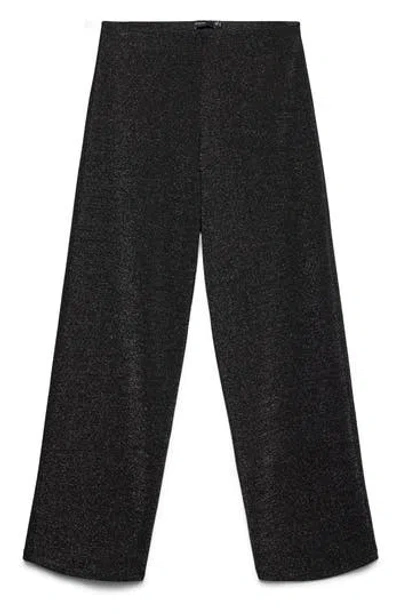 Vero Moda Berlin Glitter High Waist Pants In Black