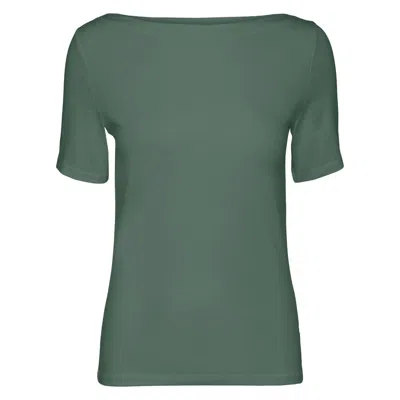Vero Moda Bicolor Viscose T-shirt In Green