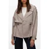 Vero Moda Brave Sienna Short Trench Jacket In Moon Rock
