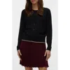 Vero Moda Women's Crewneck Cardigan In Black