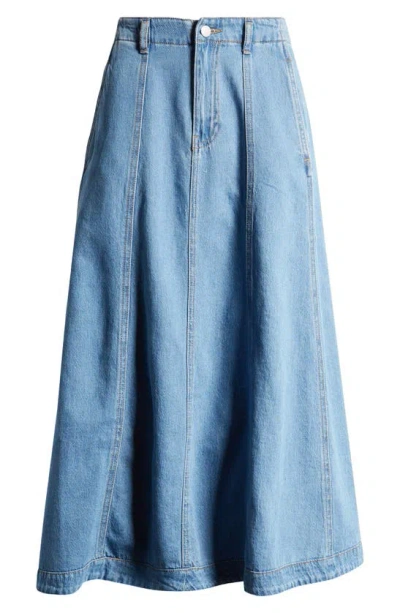Vero Moda Brynn Denim Skirt In Medium Blue Denim