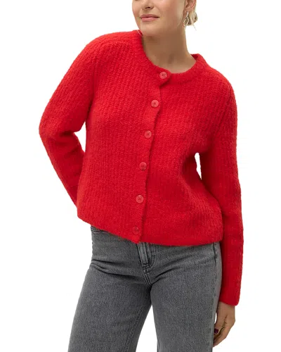 Vero Moda Button Front Cardigan In Salsa