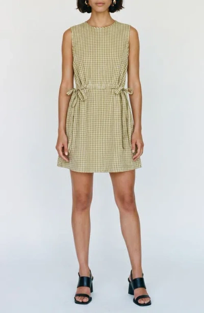 Vero Moda Camilla Sleeveless Gingham Dress In Green