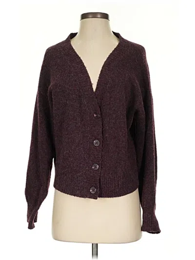 Pre-owned Vero Moda Cardigan Sweater In Burgundy