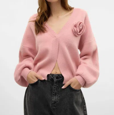 Vero Moda Carrie Cardigan In Pink