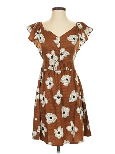 Pre-owned Vero Moda Casual Dress In Brown