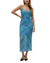Vero Moda Chevron Singlet Dress In Blue