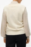 Vero Moda Clio V-neck Button Front Vest In Birch Melange