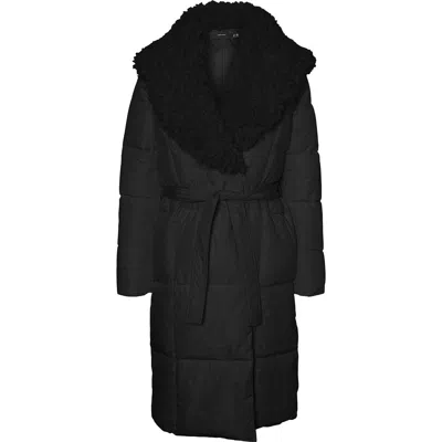 Vero Moda Cozy Womens Long Wrap Parka Coat
