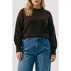 Vero Moda Crewneck Pullover Sweater In Brown