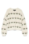Vero Moda Delle Embroidered Pointelle Sweater In White