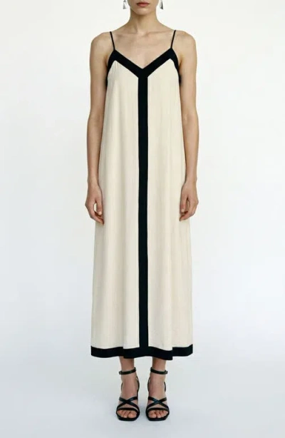 Vero Moda Denise V-neck Midi Dress In White