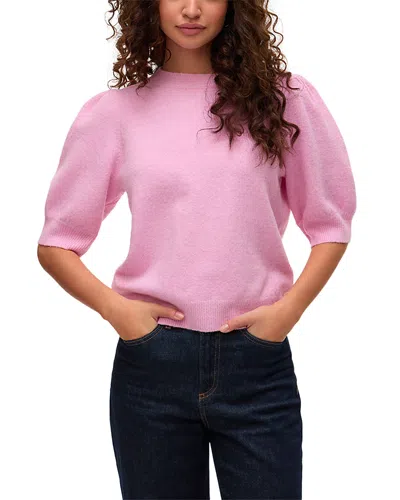 Vero Moda Doffy Short Sleeve Sweater In Bonbon Detail