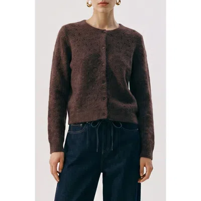 Vero Moda Doffy Stitch Cardigan In Brown