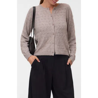Vero Moda Doffy Stitch Cardigan In Gray