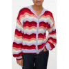 Vero Moda Doja Stripe Zip Front Cardigan In Multi