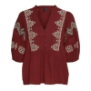 VERO MODA EMBROIDERED BALLOON SLEEVE TOP