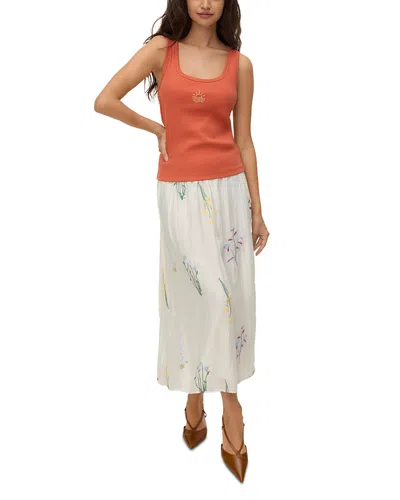 Vero Moda Embroidered Maxi Skirt In White