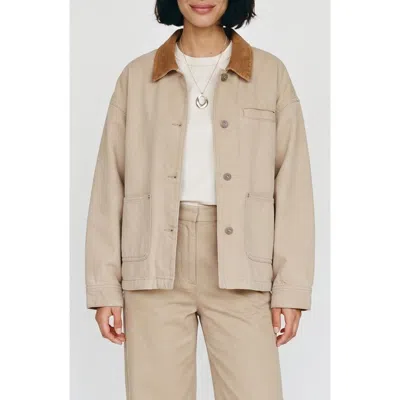 Vero Moda Enya Workwear Denim Jacket In Silver Mink