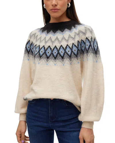Vero Moda Fair Isle Sweater In Black