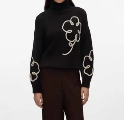 Vero Moda Fatima Knitted Pullover Sweater In Brown Chocolate Torte In Multi