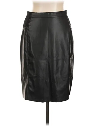 Pre-owned Vero Moda Faux Leather Skirt In Black