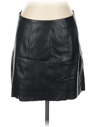Pre-owned Vero Moda Faux Leather Skirt In Black