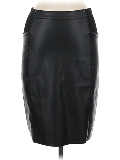 Pre-owned Vero Moda Faux Leather Skirt In Black