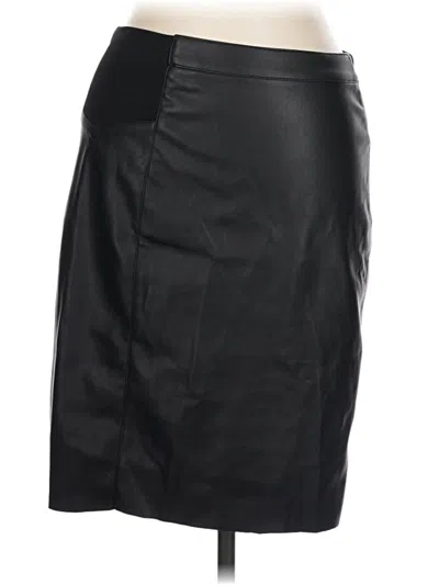 Pre-owned Vero Moda Faux Leather Skirt In Black