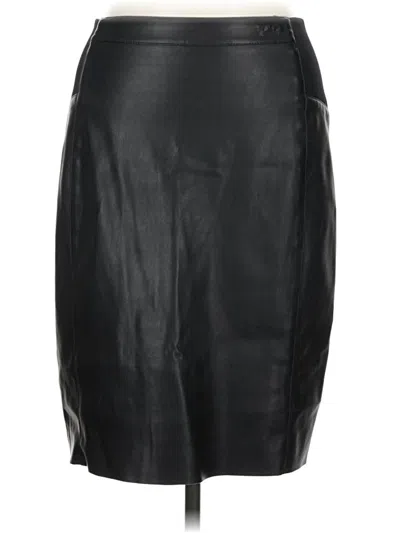 Pre-owned Vero Moda Faux Leather Skirt In Black