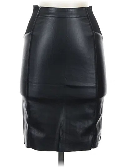 Pre-owned Vero Moda Faux Leather Skirt In Black
