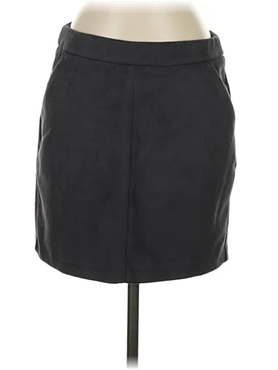 Pre-owned Vero Moda Faux Leather Skirt In Gray