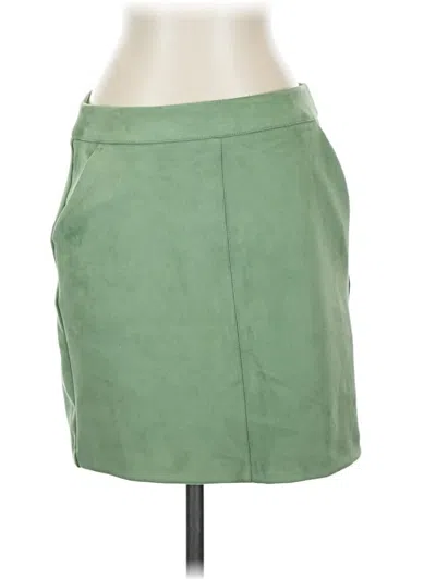 Pre-owned Vero Moda Faux Leather Skirt In Green