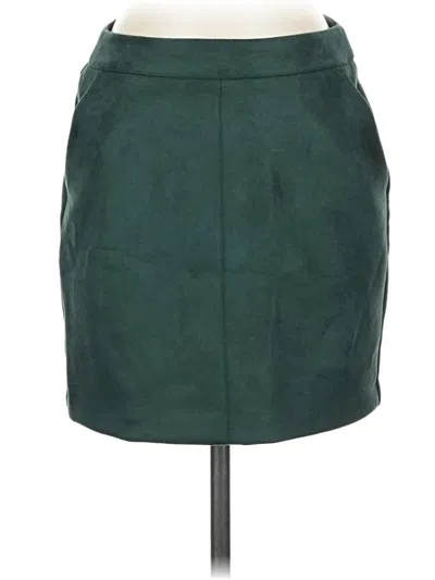 Pre-owned Vero Moda Faux Leather Skirt In Teal