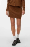 Vero Moda Faux Suede Miniskirt In Brown