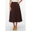 Vero Moda Filia Denim Skirt In Brown