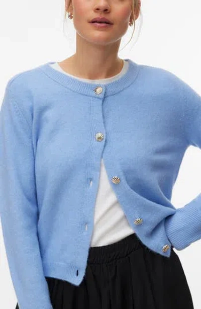 Vero Moda Fiona Long Sleeve Cardigan In Blue