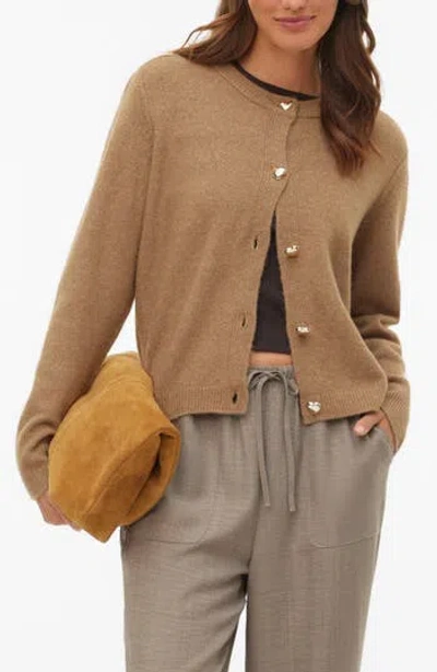Vero Moda Fiona Long Sleeve Cardigan In Brown