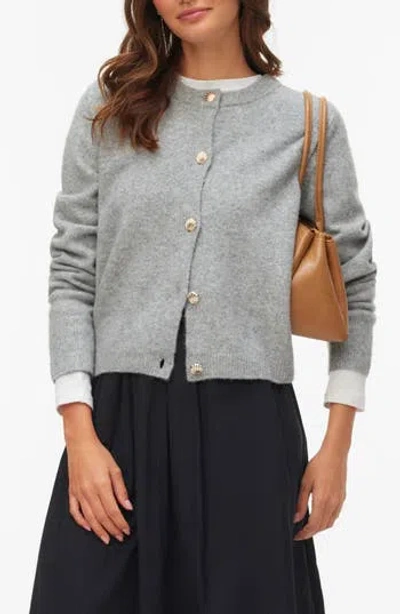 Vero Moda Fiona Long Sleeve Cardigan In Gray