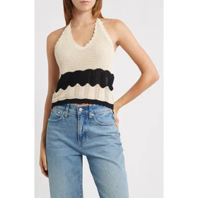 Vero Moda Florida Crochet Halter Top In White