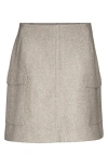 Vero Moda Fortune Emmy Cargo Pocket Skirt In Silver Mink Detail M