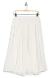 Vero Moda Friba Cotton Blend Bubble Hem Skirt In White