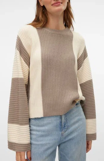 Vero Moda Gigi Pullover Sweater In Brown