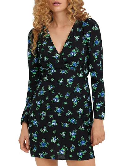 Vero Moda Ginny Womens Chiffon Floral Mini Dress In Multi
