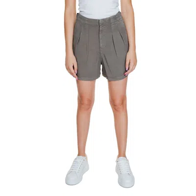 Vero Moda Grey Lyocell Short In Burgundy