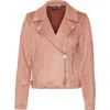 Vero Moda Jose Faux Suede Crop Moto Jacket