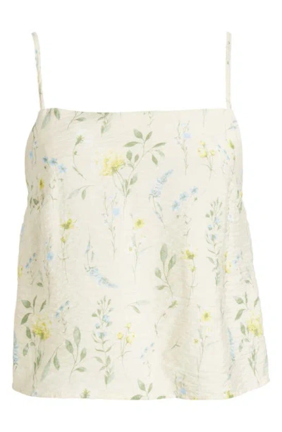 Vero Moda Josie Floral Crop Camisole In Birch Hazel